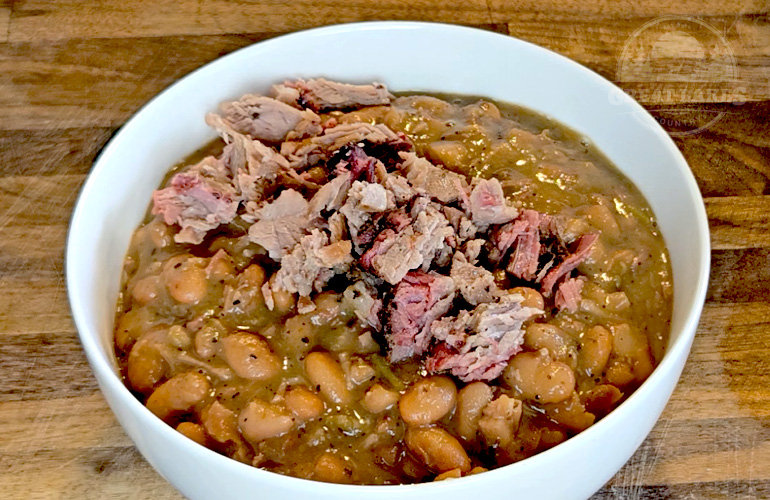 Cowboy Pinto Beans with Brisket Burnt Ends