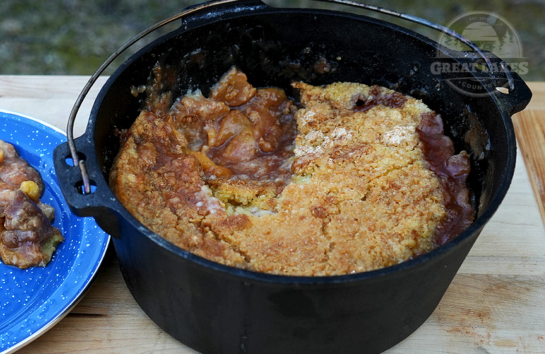 Old-Fashioned Peach Cobbler Camping Recipe