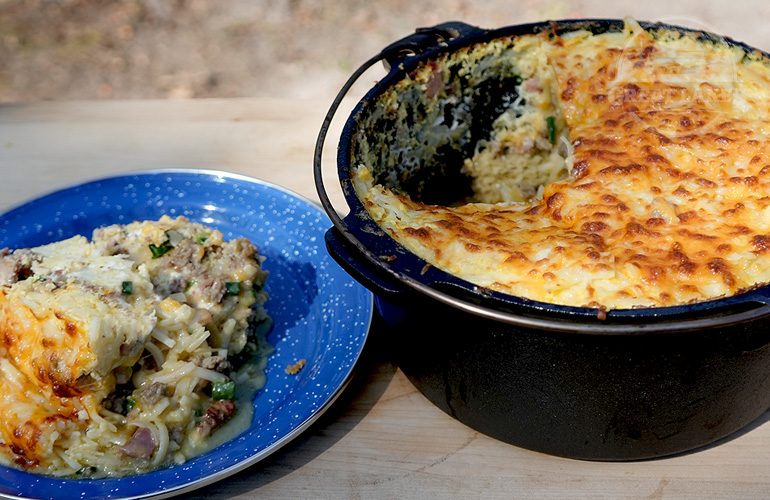 Dutch Oven Mountain Man Breakfast Casserole Recipe